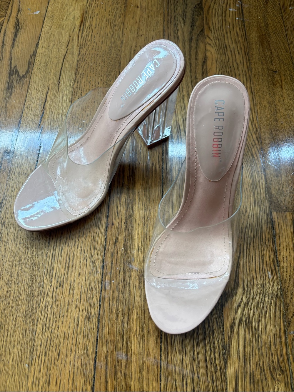 Cape Robbin PVC and Acrylic Block Heels